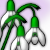 Inkscape-pel rajzolt hóvirágok.