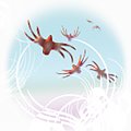 Stilizált madarak rajzolása Inkscape egyszeres nyújtott csillagmintával.