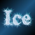 Ice felirat jégvirágos kivitelben.