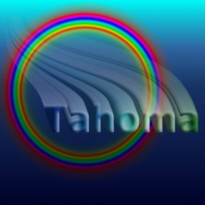 Tahoma-betűs szöveg, mint 3D térecset.